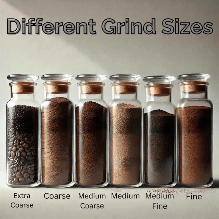 Different Coffee Grind Sizes in Jars
