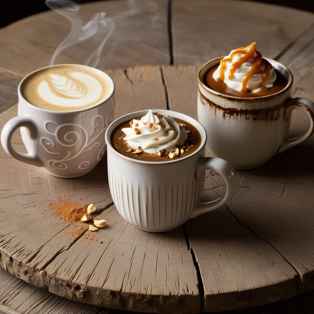 Classic flavors (vanilla, hazelnut, caramel)