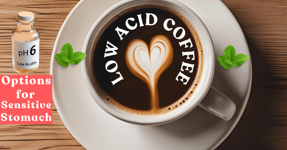 Cup displaying pH level bottle, cup on saucer and mint leaves