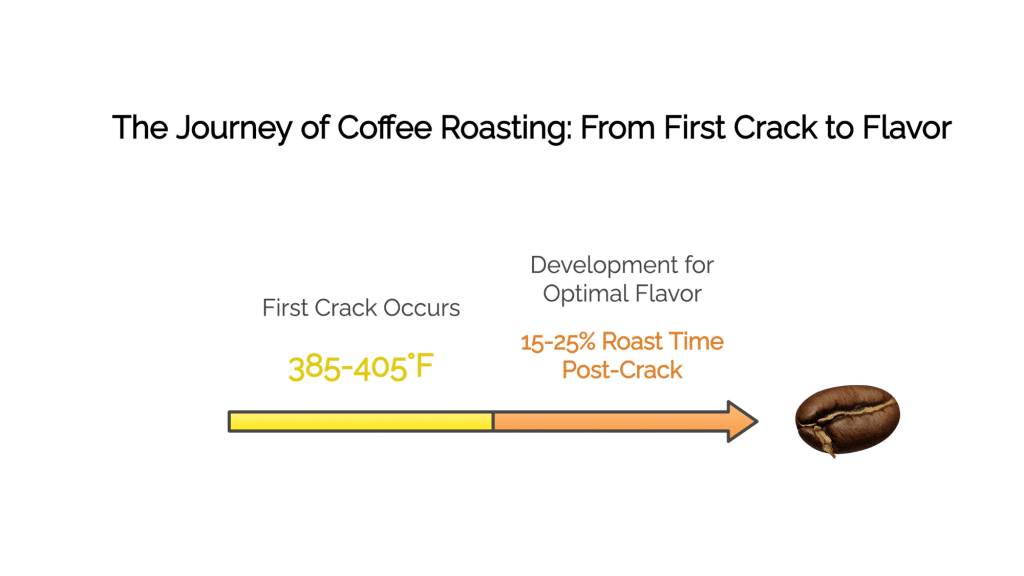 Coffee bean first crack