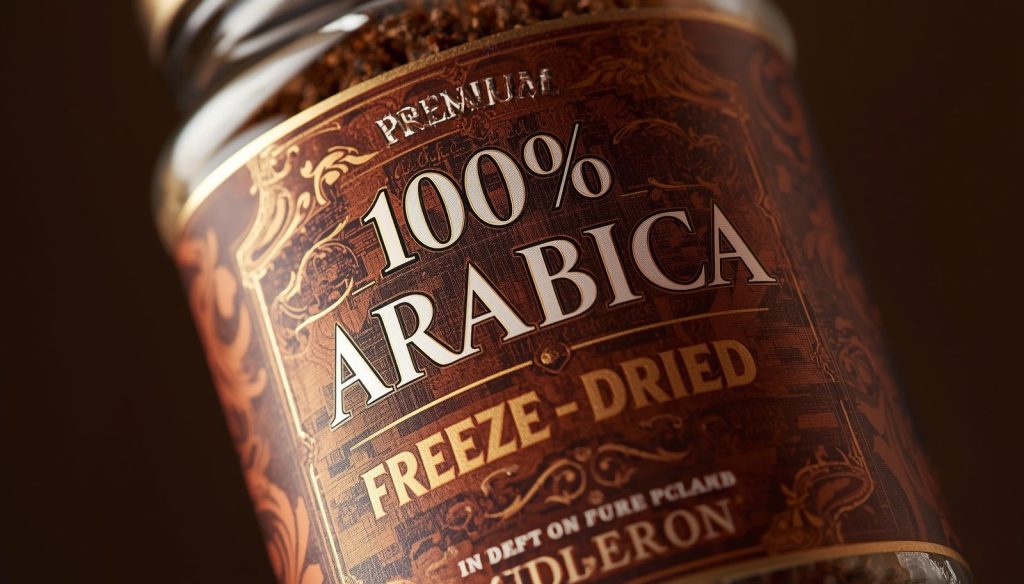 close up shot of instant coffee jar